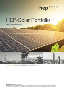 HEP Solar Portfolio 1 Cover Prospekt